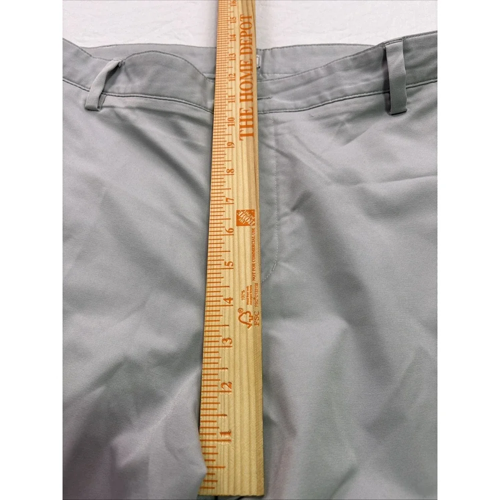 Adidas Pants Men 38x32  gray  Straight Golf Flat Front  Climacool PERFORMANCE